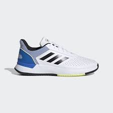 Adidas Courtsmash Leather Tennis Shoes for Men (Outer Leather material, Lace up closure, Round Toe, Regular Shoe Width)