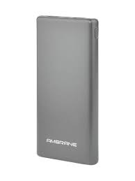 Ambrane  10000mAh Lithium Polymer Power Bank (Compact Size, Fast Charging, for Smartphones, Smart Watches, Neckbands & Other Devices)