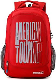 American Tourister Casual Backpack AMT FIZZ SCH BAG 03 - RED  (32 Liters capacity, Size 31.5 x 20 x 49.5 cms(LxWxH), 3 Compartments, Mesh Padding on back & shoulder strap)