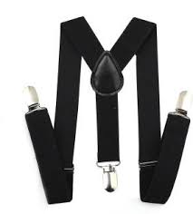 Ammvi Creations Y- Fabric Suspenders for Men (2.3 cm Width, Clip-On with Elastic, 83 cms to 139 cms Adjustable Length)