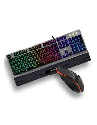 Ant Esports  KM540 Gaming Keyboard Mouse Combo ( Rainbow Backlit Wired, Ergonomic Wrist Rest Keyboard, Durable braided cord for mouse)