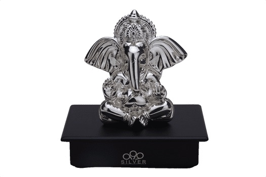 Safirri Bansuri Ganesha Idol (Silver)