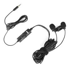 BOYA  Dual Lavaliere Universal Microphone BY-M1DM (Clip-on lapel microphone, Omni-directional condenser microphone audio, video recording devices)