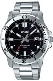 Casio Enticer Analog Black Dial Watch for Men A1362 (Quartz movement, 45mm Case diameter, 50 Meters Depth Water resistant, Stainless Steel Band )