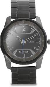 Fastrack All Nighters Analog Watch For Men NL3166KM02  (45 mm Cade Dia, Quartz Movement, Gray Dial, Metal Strap, 50 M Water resistant)