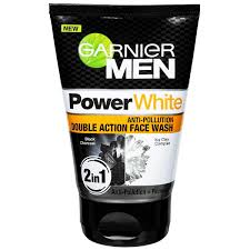 Garnier Men Power White Anti-Pollution Double Action Facewash (First 2 in 1 texture Facewash, Enriched with goodness of Charcoal & Clay, Removes Dust & Pollution)