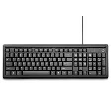 HP 100 Wired Keyboard  (USB connectivity, 109 keys, including 12 working function keys and 3 hot keys, Compatible with Windows 7/8/10 Operating Systems )