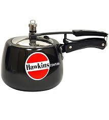 Hawkins  Contura Black Pressure Cooker CB30 (3 Litres capacity, Hard Anodised Aluminium, Pressure-Locked Safety lid )