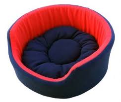 Jerry's Pet Products Round Super Soft Bed for Cats and Dogs  (Size Small, Velvet Fabric, Size 61 x 61 x 21cms (LxWxH), Soft foam for Base pillow & bolsters, Non-skid bottom  )