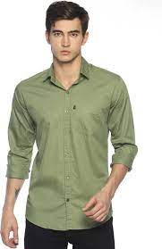 LEVIZO Casual Solid Shirts for Men  (100% Cotton, Long sleeves, Regular Fit, Single Pocket, Machine Wash)