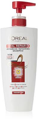 LOREAL Paris Total Repair 5 Advanced Repairing Shampoo   (With Protein + Ceramide, Helps fight against Hair fall, Dryness, Roughness, Dullness and Split ends)