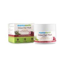 Mamaearth Onion Hair Mask for Hair Fall Reduction  (Certified Organic, Natural Cream, With Onion Oil & Organic Bamboo Vinegar)