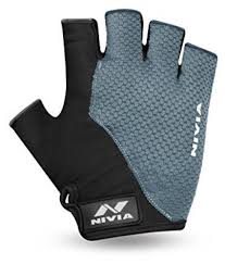 Nivia Black & Grey Colourblocked Coral Sports Gloves  (Pull on closure, Exercise and Fitness use, Ambidextrous, Microfiber sued Strong and breathable material, Washable & light weight)