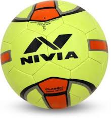 Nivia Classic Football Size 5  (Material Rubber Synthetic, Yellow, 900 Grams, 32 panel Style)