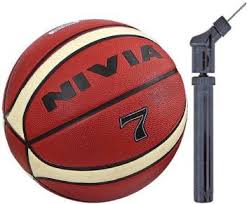 Nivia Engraver Basketball Size 7 with Pump  (BFI Approved, Official Match Ball, High grip pebble, for both Indoor and Outdoor surfaces, Double action push and pull technology )