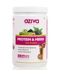 OZiva Protein and Herbs for Women (500 grams, 23g of Clean, Cold Processed Whey Protein, 5.5g BCAA with essential Multivitamins & Minerals )