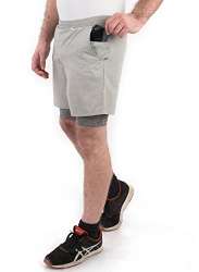 TRUEREVO Double Layered Sports Shorts (with Phone Pocket for Men For Running, Gym & Sports)