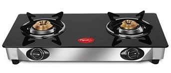 Pigeon  Favourite 2 Burner Gas Stove  (Glass Top, Manual Ignition, Stainless Steel material, Brass burner, Strong tubular legs, Dimentions 60(L) x 37(W) x 13(H)Cms)