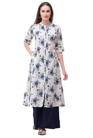 Pistaa Sales Cotton Regular Kurta for Women (Cotton Material, Ready to Wear, Knee-Long, Three-Fourth Sleeve, Collar Neck, Machine Wash)