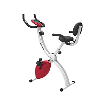 PowerMax Fitness BX-110SX Exercise Bike (With back rest, LCD display for Speed, Time, Heart Rate, Distance)