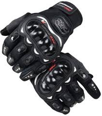 Probiker Motorcycle Gloves  (Synthetic Leather material, Pre-curved fingers fit riding style, TPR finger armor, Knuckle Protection)