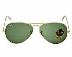 Ray-Ban Aviator Unisex Classic Sunglasses RB3025  (Pilot shape, Lustrous polished gold frame, Distinctive crystal green lens, G-15 lens, A case and lens cleaning cloth included)