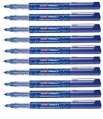 Reynolds  Trimax Gel Pens (Pack of 10, Blue Ink, 0.5 mm tip, Advanced Refillable fluid ink system)