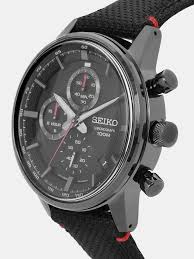 Seiko  Analog Black Dial Watch for Men SSB315P1 (42 mm Case Diameter, Quartz movement, 10 Meters Water resistance depth)