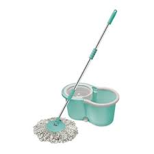 Milton  Spotzero Classic Mop with Wheels  (Polypropylene Material, with Microfiber refill, Water outlet knob, Handle and Wheels to move your mop)