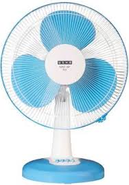 Usha Mist Air Icy 400mm Table Fan (55 Watts, 3 Blade, 46.5 x 14.5 x 57.7 cms, 1280 RPM, 3 Speed Settings )