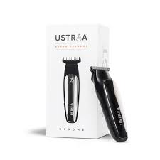 Ustraa  Beard Trimmer for Men Chrome 300 (Corded & Cordless with Quick Charging, Titanium Coated Stainless Steel Blade, 0,2,3,4,7 and 10mm cutting)