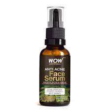 WOW Skin Science Anti Acne Face Serum Spot Therapy (30 ml, Natural Neem Leaf Oil, Tea Tree Oil, Caviar Lime Fruit Extract, purify skin and balance acne-prone skin)