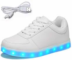 Tiger Sneakers with LED light for Unisex  (USB Charging, Lace-up closure, Synthetic breathable outer, Non-slip EVA sole)